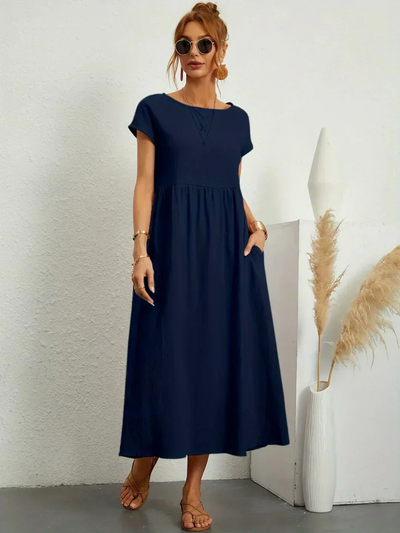 Marianne™ | Elegante ronde hals jurk