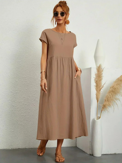 Marianne™ | Elegante ronde hals jurk