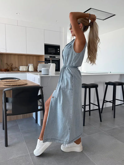 Marleen™ | Maxi Denim Jurk