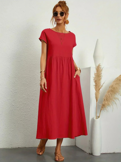 Marianne™ | Elegante ronde hals jurk