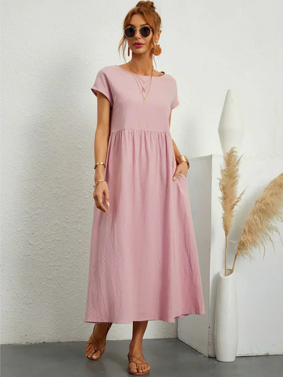 Marianne™ | Elegante ronde hals jurk