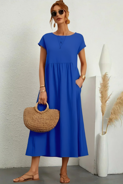 Marianne™ | Elegante ronde hals jurk