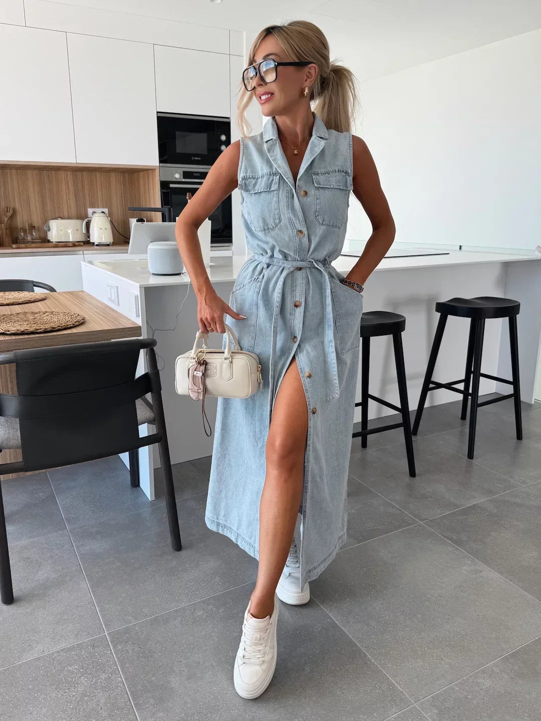 Marleen™ | Maxi Denim Jurk