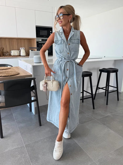 Marleen™ | Maxi Denim Jurk